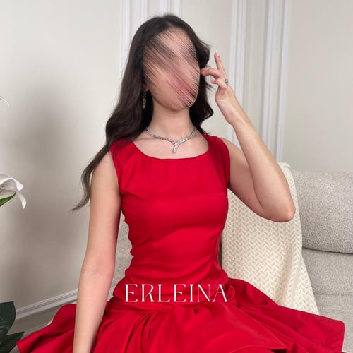 فستان منالا احمر