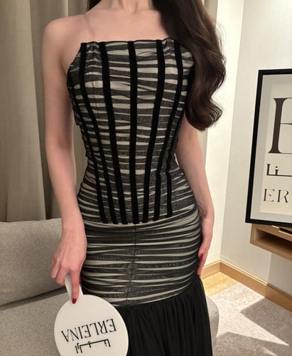 فستان تليم اسود