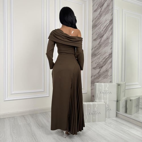 فستان راقي بني