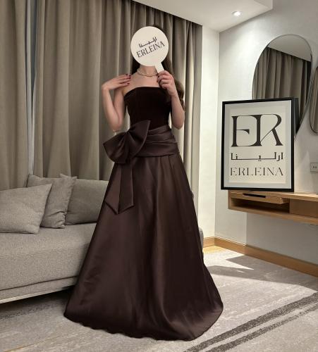 فستان كاف بني كامل