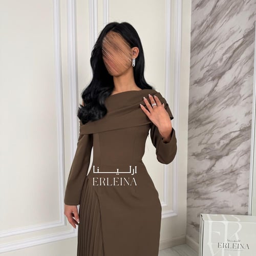 فستان راقي بني