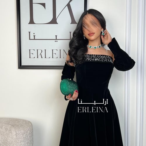 فستان شموه اسود