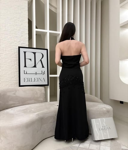 فستان نبذه اسود