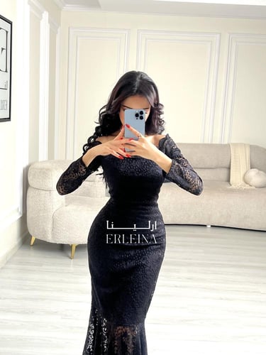 فستان جنين اسود