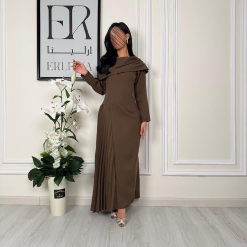 فستان راقي بني