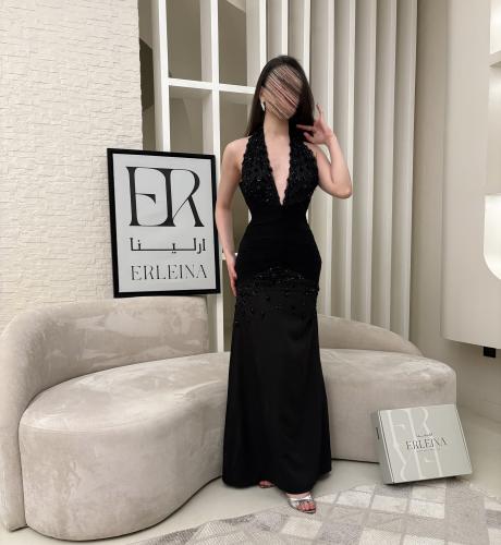 فستان نبذه اسود