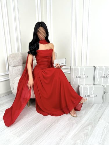 فستان انجي احمر