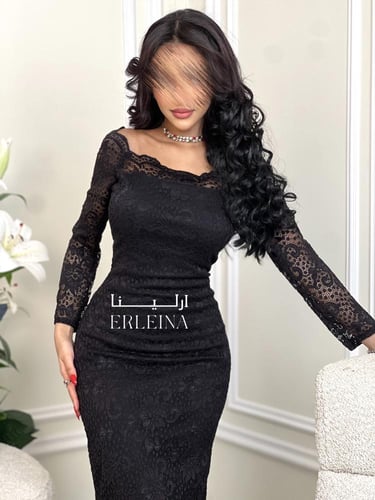 فستان جنين اسود