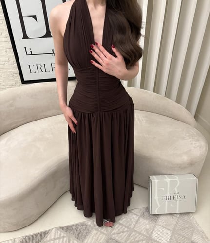 فستان انابيل بني