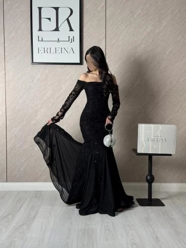 فستان ايفوري اسود