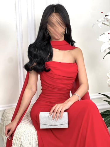 فستان انجي احمر