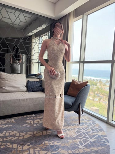 فستان ايل فضي