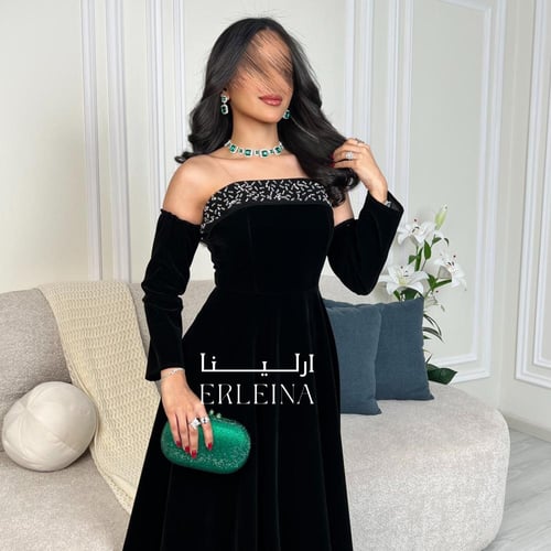 فستان شموه اسود