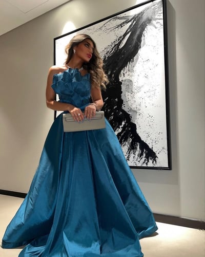 فستان بترولي سهرة