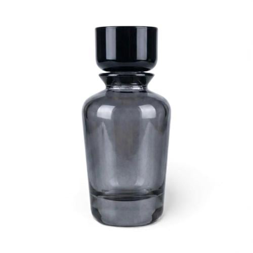12 bottles 100 ml - black transparent