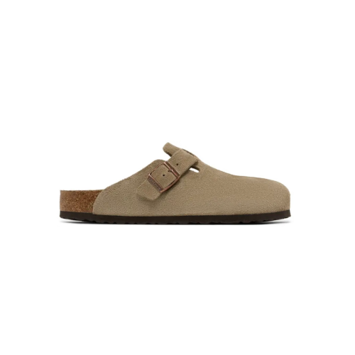Birkenstock Boston Soft Footbed Suede Narrow 'Taup...
