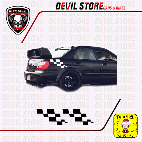 طقم استكرات مربعات سباق