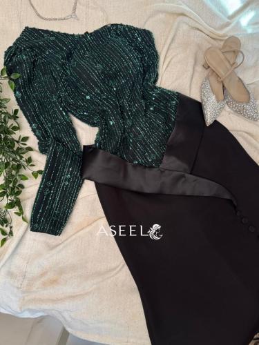 فستان سهرة فخم مطرز