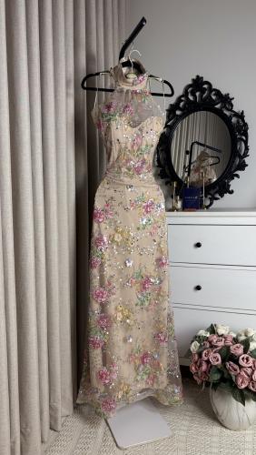 فستان سهره مورد بوشاح