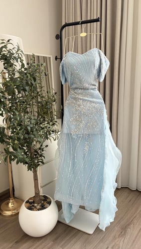 فستان بيبي بلو سهره جازار وتل خرز