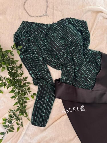 فستان سهرة فخم مطرز