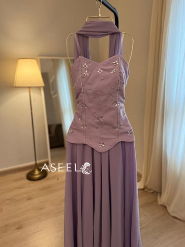 فستان ناعم كورسيه موف