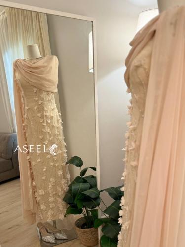 فستان بيج سهرة تل مطرز