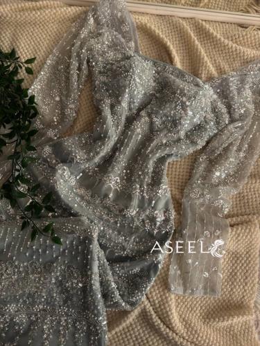 فستان سهرة مطرز ساتر