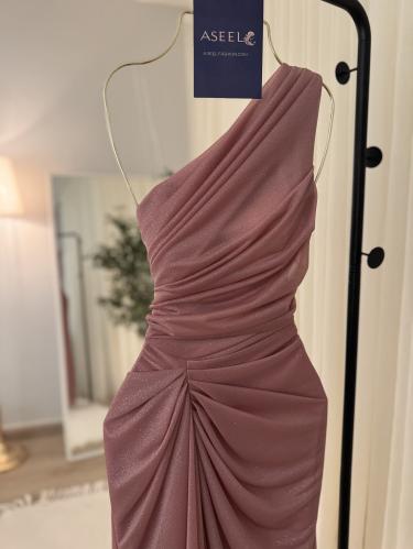 فستان سهرة طويل استرتش لمعة