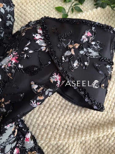 فستان اسود سهرة فخم منفوش