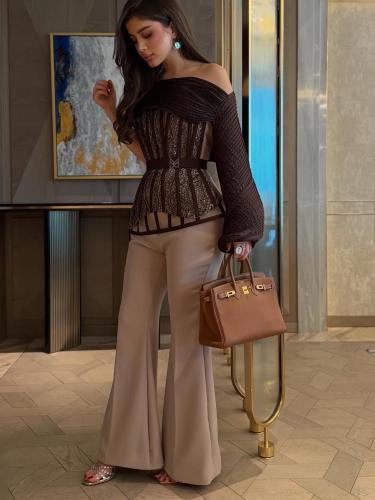 طقم عيد بني انيق