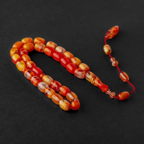 سبحة بكلايت أحمر وبرتقالي