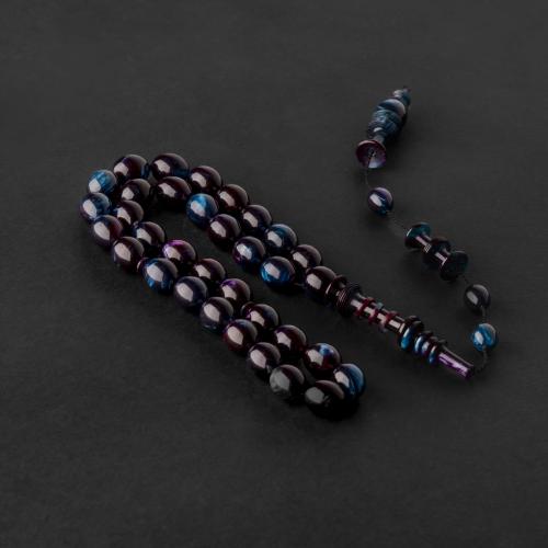 سبحة بكلايت أسود مع أزرق ليلي