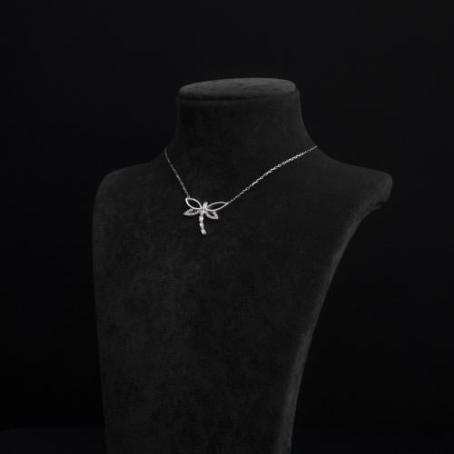 سلسال فضة عيار 925 بتصميم فريد مرصع بفصوص الزركون...