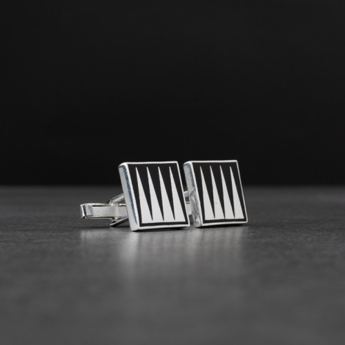 كبك رجالي فضة مع تصميم فخم