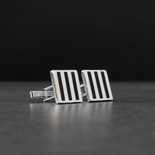 كبك رجالي فضة منحوت