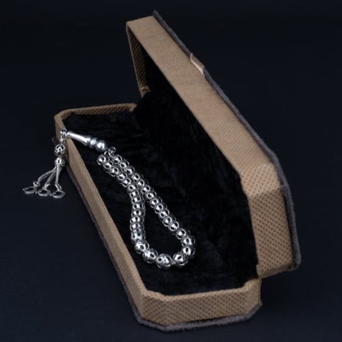 سبحة فضة تركي منحوتة