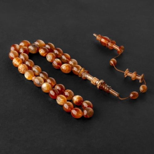 سبحة بكلايت أصفر عسلي