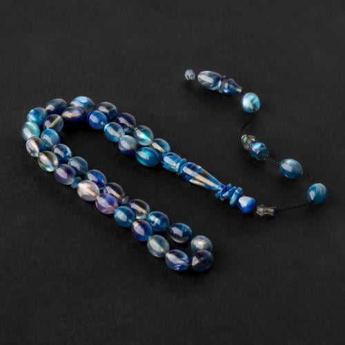 سبحة بكلايت أزرق لامع