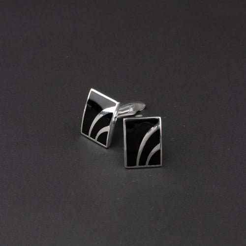 كبك رجالي فضة مع تصميم فخم