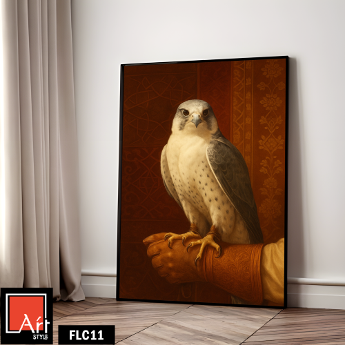 FLC11 لوحة صقر، عينان حادتان، تراث عربي.