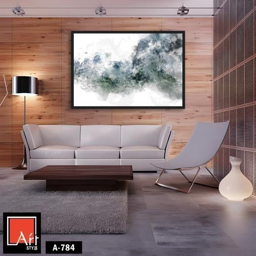 A784 لوحة فنية تجريدية مائية هادئة تتسم بظلالها ال...
