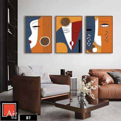 B7 ثلاث لوحات وجوه فنية معاصرة