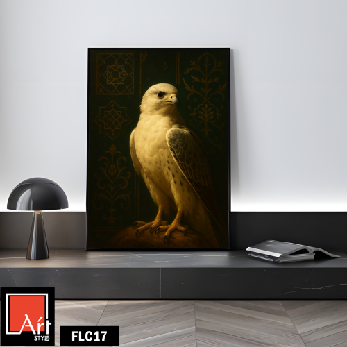 FLC17 لوحة صقر، أخضر داكن، فخامة.