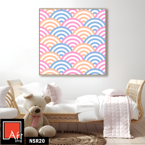 NSR20 لوحة أنماط متداخلة بألوان الباستيل.
