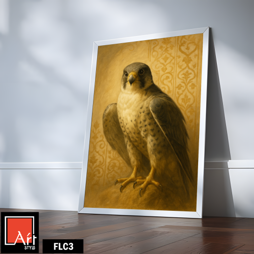 FLC3 لوحة فنية لصقر شامخ وواثق