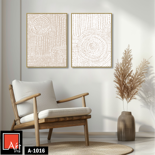 A1016 لوحة ثنائية بنمط نقطي هادئ