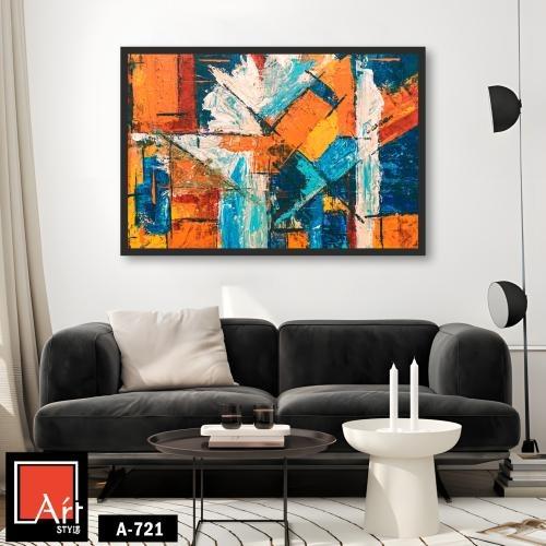 A721 لوحة فنية تجريدية حيوية تتألق بألوان زاهية وم...