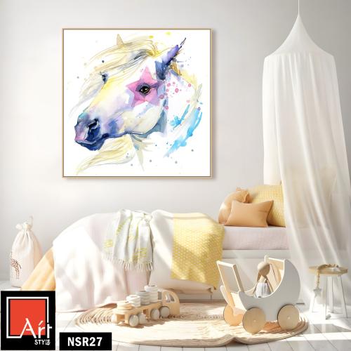 NSR27 لوحة وحيد القرن السحري بألوان قوس قزح