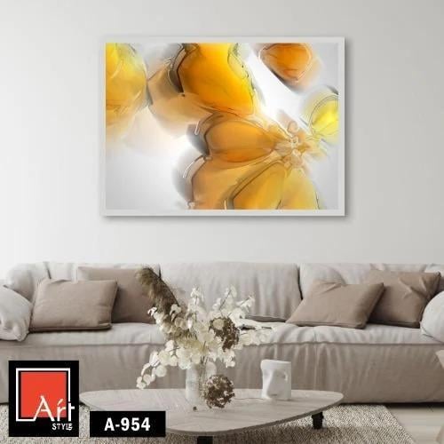 A954 لوحة تجريدية عصرية تتميز بألوانها الزاهية وال...